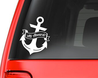 Anchor sticker, decal, your choice of color