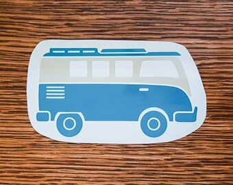 Retro two tone RV camper sticker, decal, your choice of color