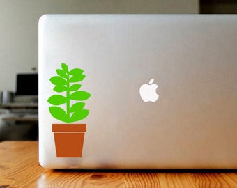 Potted succulent plant sticker, decal, your choice of color