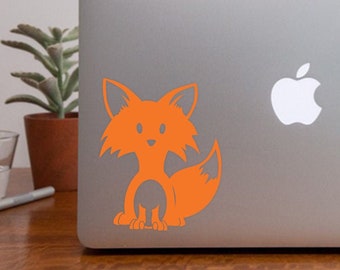 Cute fox sticker, decal, your choice of color