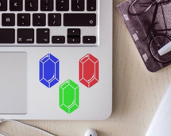 Small gem, rupee sticker/decal pack, your choice of color