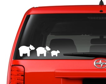 Bear family decals, your choice of color and family members