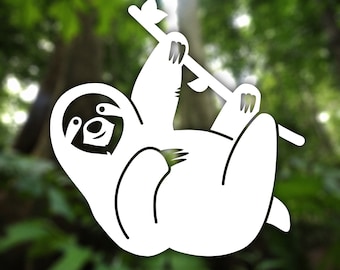 Sloth sticker, decal, your choice of color