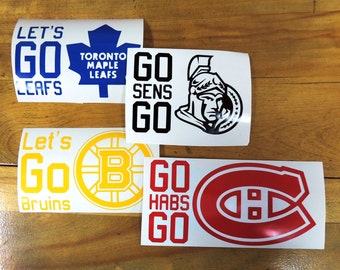Hockey team cheer sticker decal