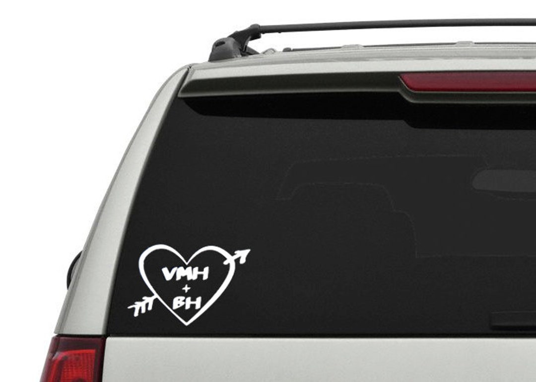 Custom Heart With Initials Vinyl Decal, Sticker - Etsy