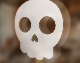 Cute skull sticker, decal, your choice of color