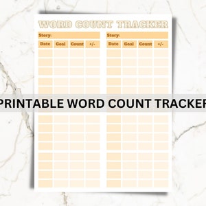 Author&#39;s Word Count Tracker