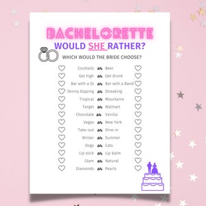 Bachelorette Would She Rather Party Game