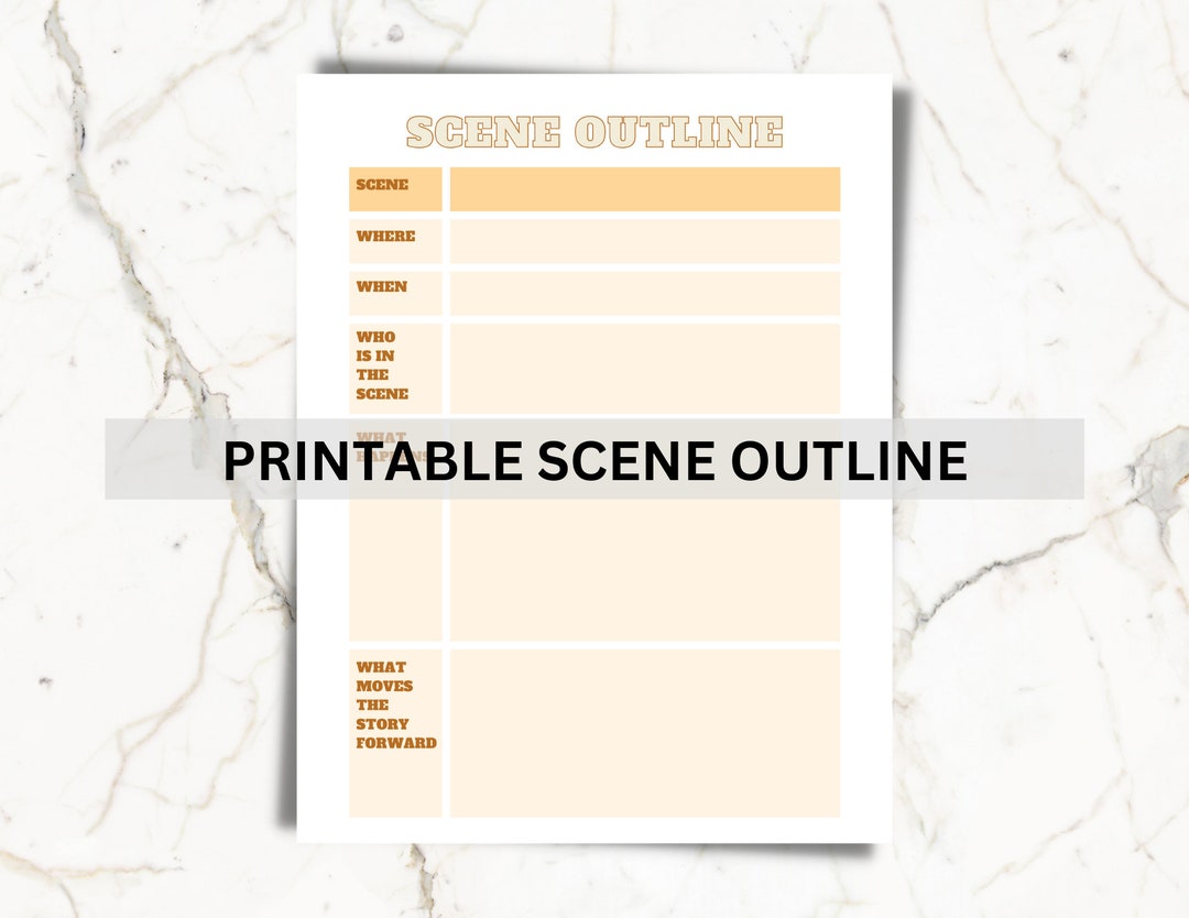 Author's Scene Outline - Etsy