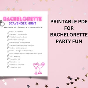 Bachelorette Party Scavenger Hunt