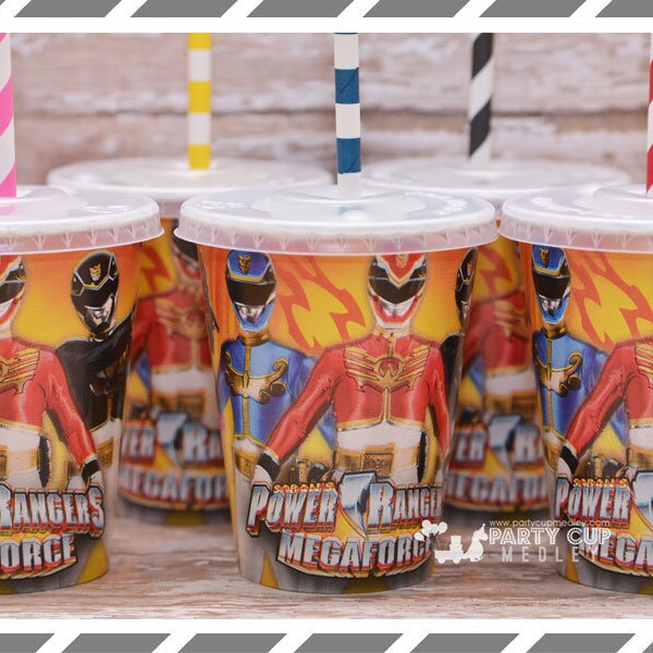 Power Rangers Mega Force Party Cups -Birthday Party-Set of 8