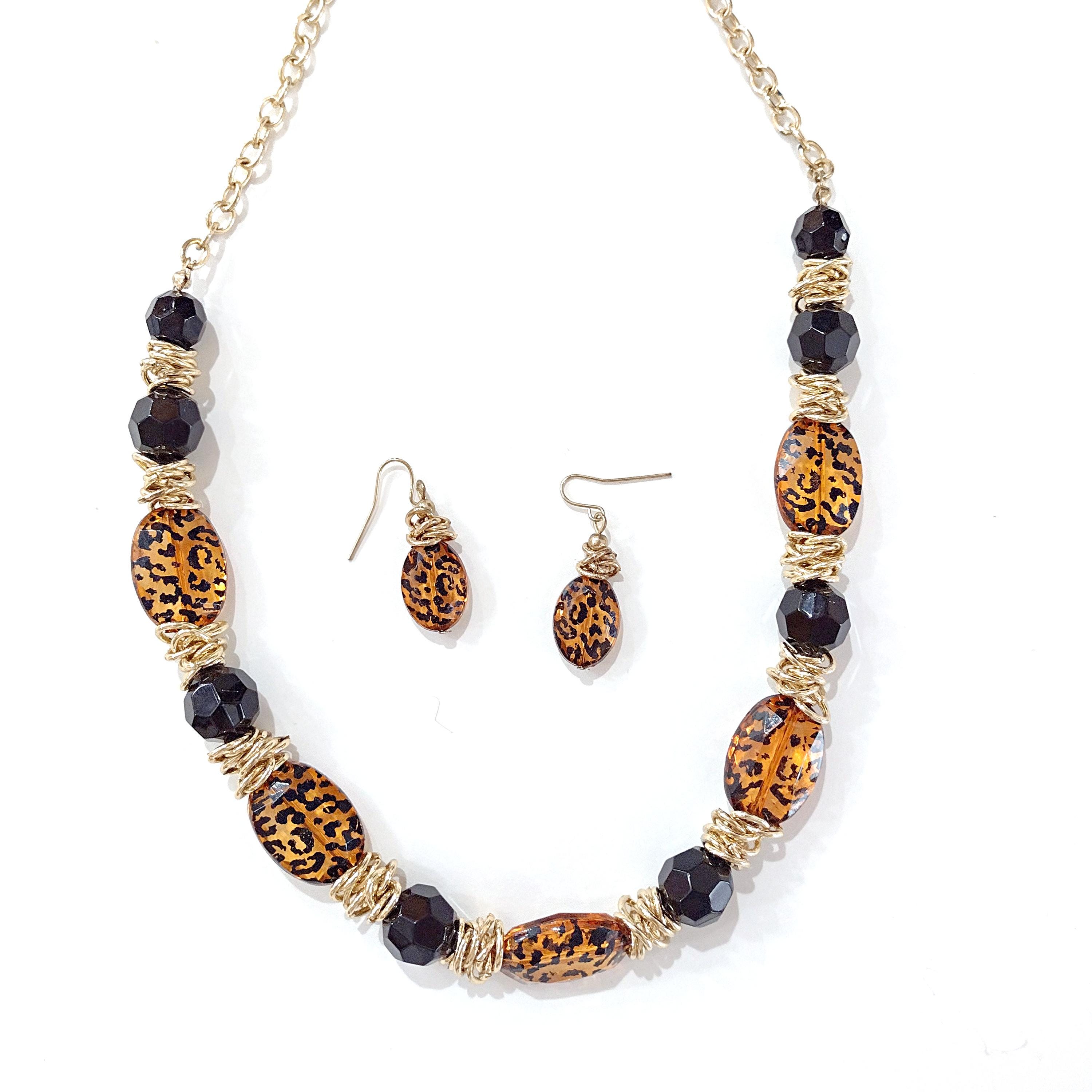 Vintage Leopard Necklace - Etsy