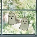 Ghost Stained Glass Suncatcher, Halloween Decoration, Ghost Ornament, White Ghost, Halloween Ornament, Spooky, Fall Decor, Boo, Glass Art 