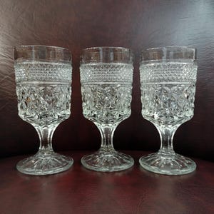 Vintage Anchor Hocking Wexford Claret Wine Glasses, Set of Three