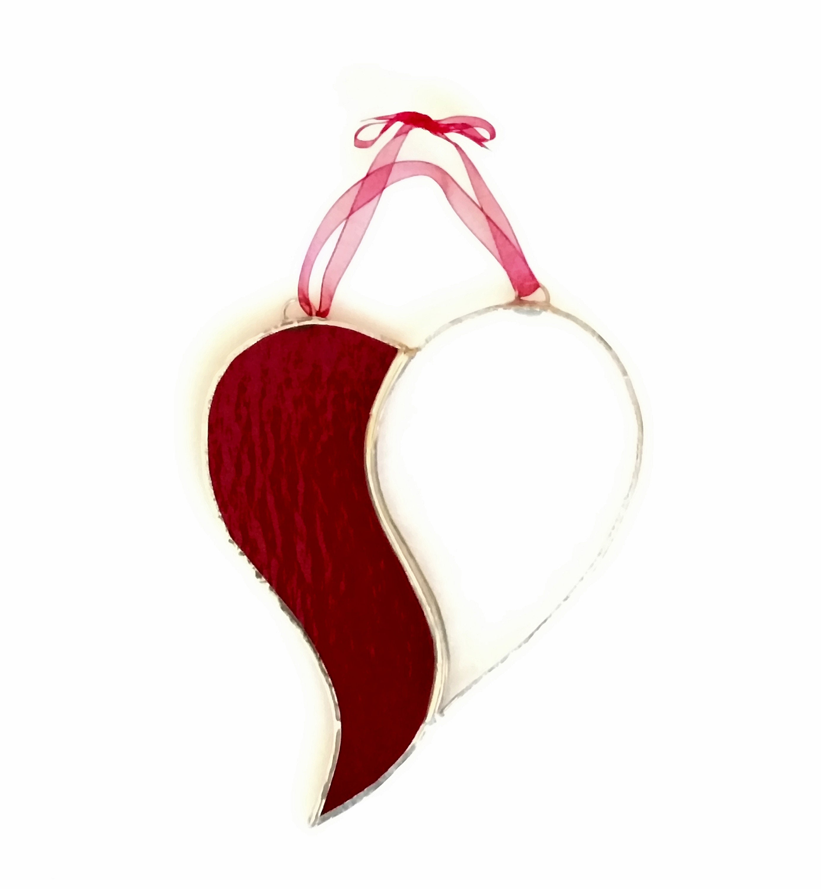 Shop Antique Red Glass Heart Ornaments, Jamali Garden