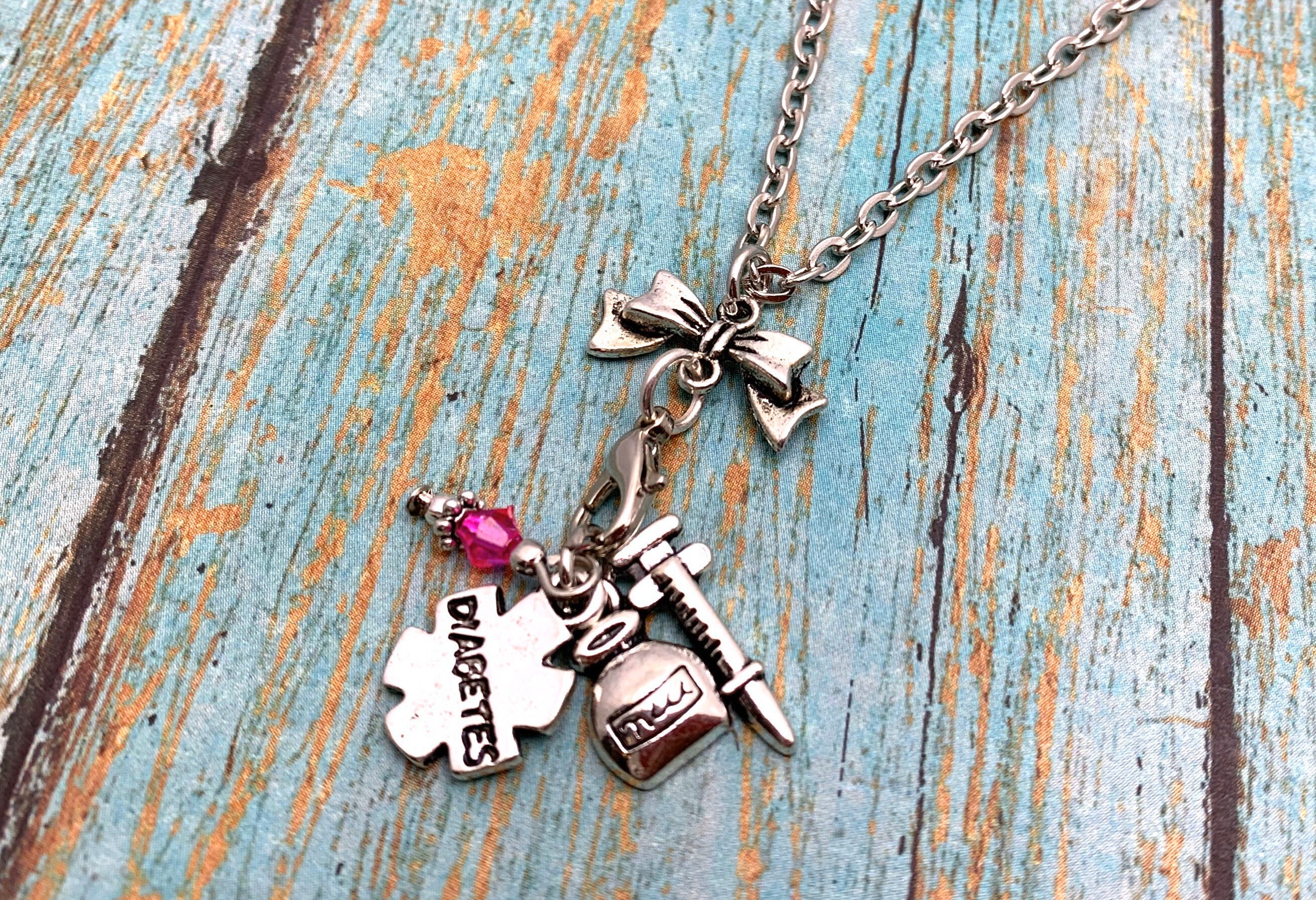 Diabetic charm shop sterling silver