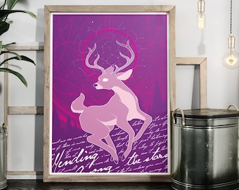 Impresión de arte star de ciervo