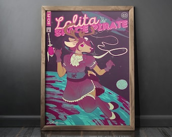 Impressão artística do pirata espacial Lolita