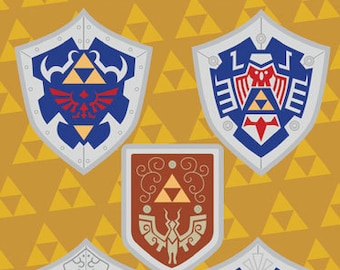 Zestaw naklejek winylowych Legend of Zelda Shield