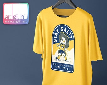 Stay Salty Screen Printed Graphic Tee (S-4XL)