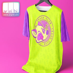 Trash Club Raccoon Print All Over Graphic Tee (Various Sizes Available)