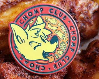 Chomp Club Wolf Cartoon Enamel Pin