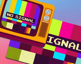 No Signal TV Test Pattern Mousepad | Deskmat| Playmat