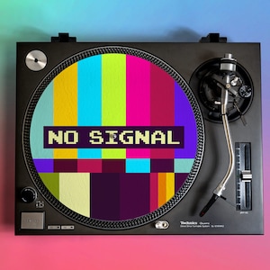 No Signal TV Test Pattern Record Player Slipmat
