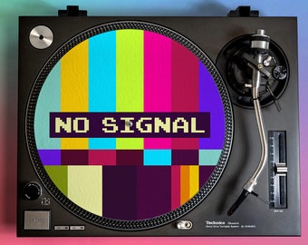 No Signal TV Test Pattern Record Player Slipmat