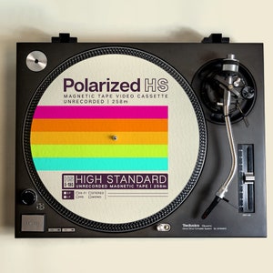 Polarized VHS Vaporwave Record Player Slipmat