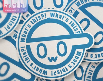 Pegatina de vinilo del hombre que ríe de OWO