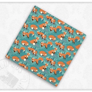 24 Forest Fox Bandana, Headband, Face Covering, Scarf, 100% Polyester image 1