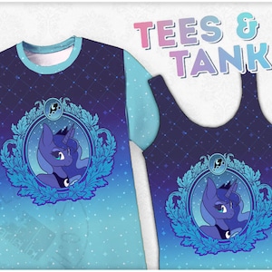 MLP Vintage Princess Luna Print All Over Graphic Tee (Various Sizes Available)