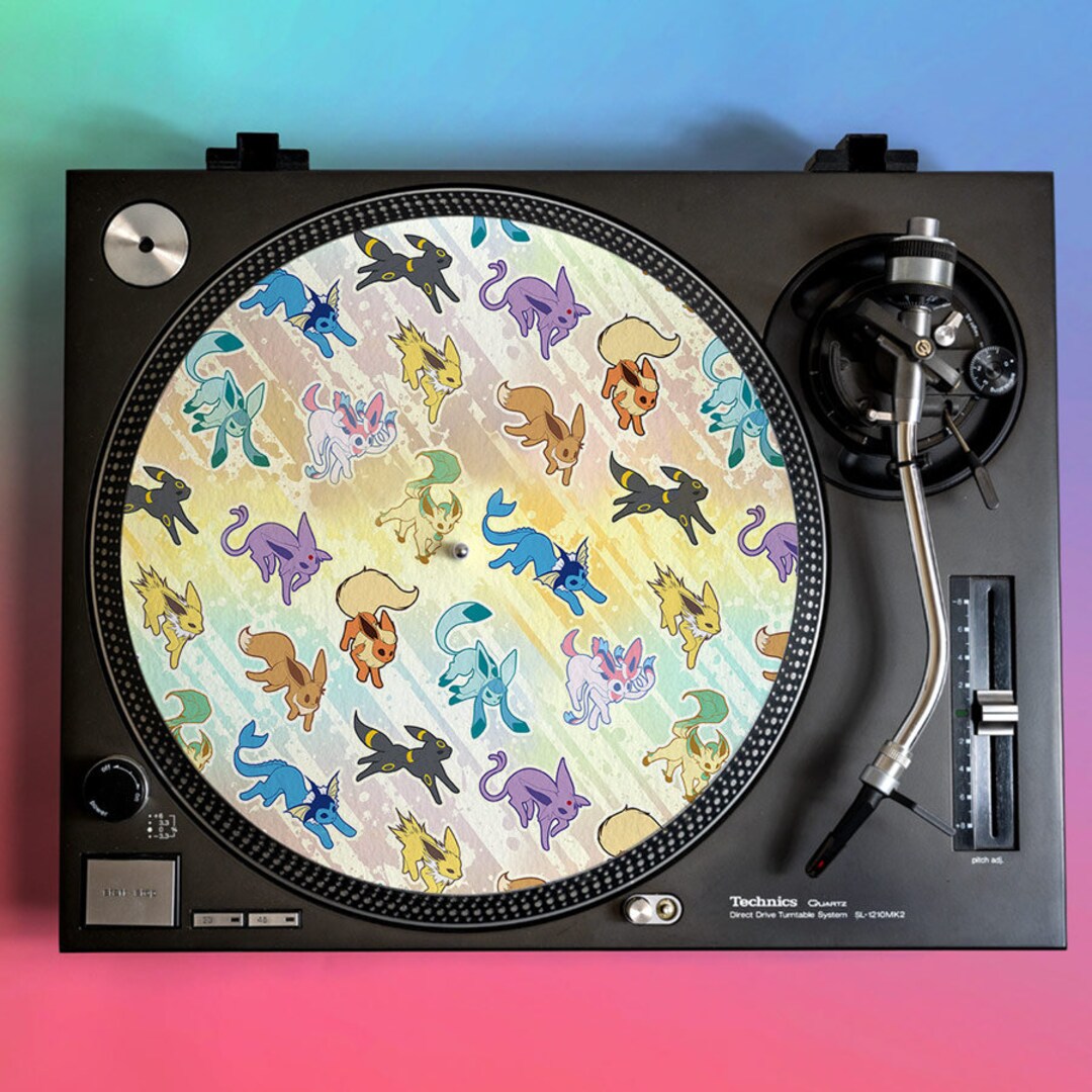Eeveelutions Record Player Slipmat Etsy