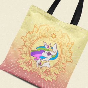 Vintage Princess Celestia  - Reusable Canvas Tote Bag
