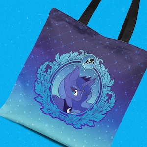 Vintage Princess Luna - Bolsa de lona reutilizable