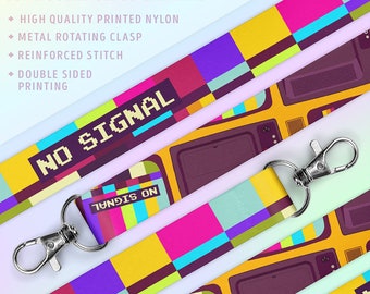 No Signal TV Test Pattern Lanyard