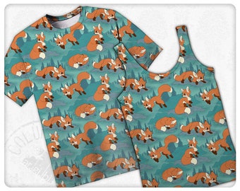 Forest Fox imprime toda la camiseta gráfica (varios tamaños disponibles)