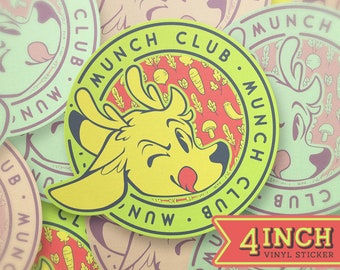 Munch Club Deer Cartoon Vinyl Sticker