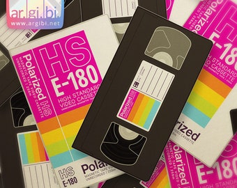 Naklejka winylowa VHS Vaporwave z polaryzacją - Naklejki na laptopa - Naklejki na butelkę z wodą - Naklejka na samochód