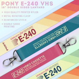 Pony VHS Vaporwave Lanyard