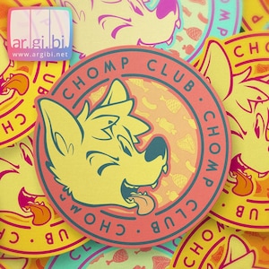 Chomp Club Wolf Vinyl Sticker
