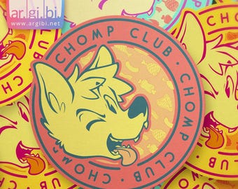 Chomp Club Wolf Vinyl Sticker