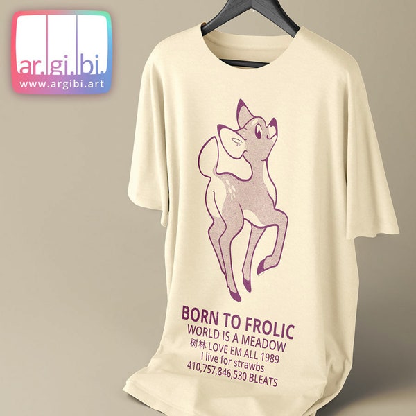 Born to Frolic Siebdruck-Grafik-T-Shirt (S-4XL)