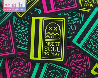 Insert Soul To Play Vinyl Sticker - Laptop Stickers - Water Bottle Stickers - Car Decal