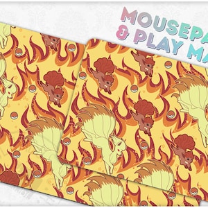 Vulpix and Ninetales Mousepad | Deskmat| Playmat