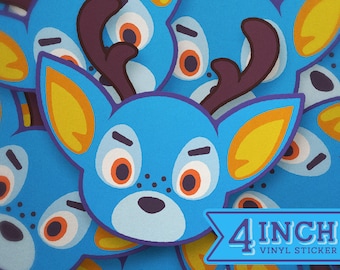 Naklejka winylowa Bam - Naklejki Animal Crossing - Naklejka na laptopa - Naklejka na butelkę z wodą