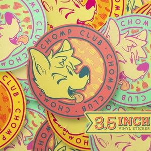 Chomp Club Wolf Vinyl Sticker