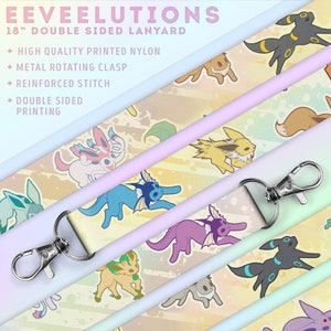 Eeveelutions Double Sided Lanyard