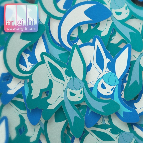 Eeveelutions Glaceon Vinyl Sticker - Laptop Stickers - Water Bottle Stickers - Car Decal